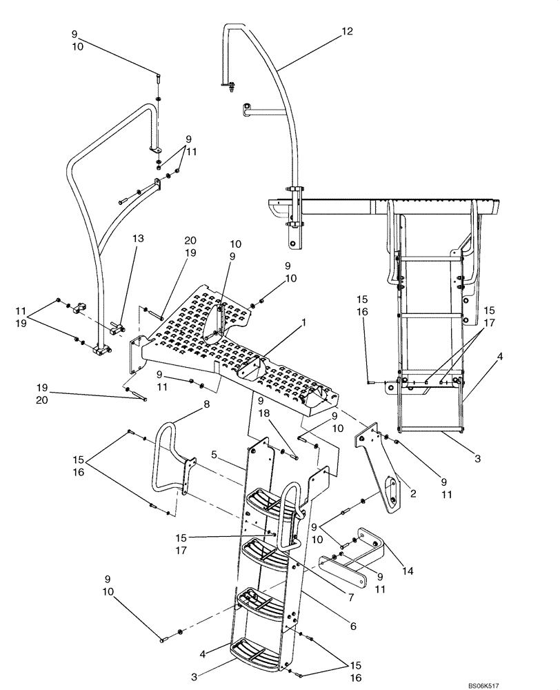 Схема запчастей Case 921E - (09-39) - STEPS - RIGHT (09) - CHASSIS