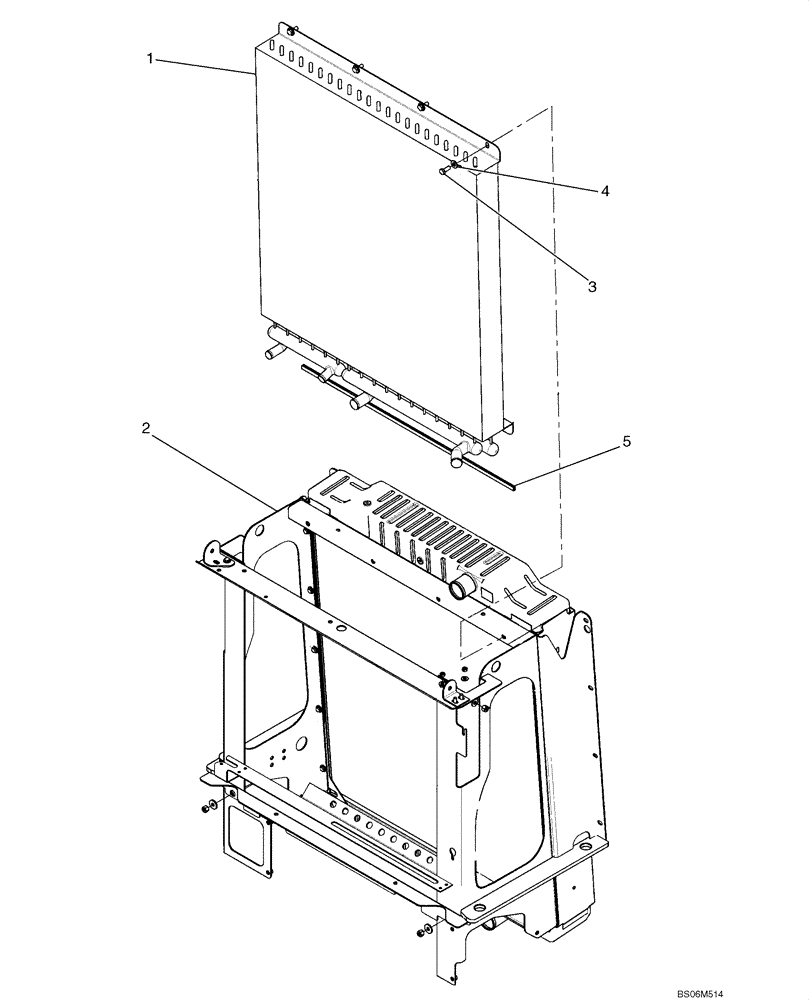 Схема запчастей Case 921E - (08-07) - HYDRAULICS - OIL COOLER MOUNTING (08) - HYDRAULICS