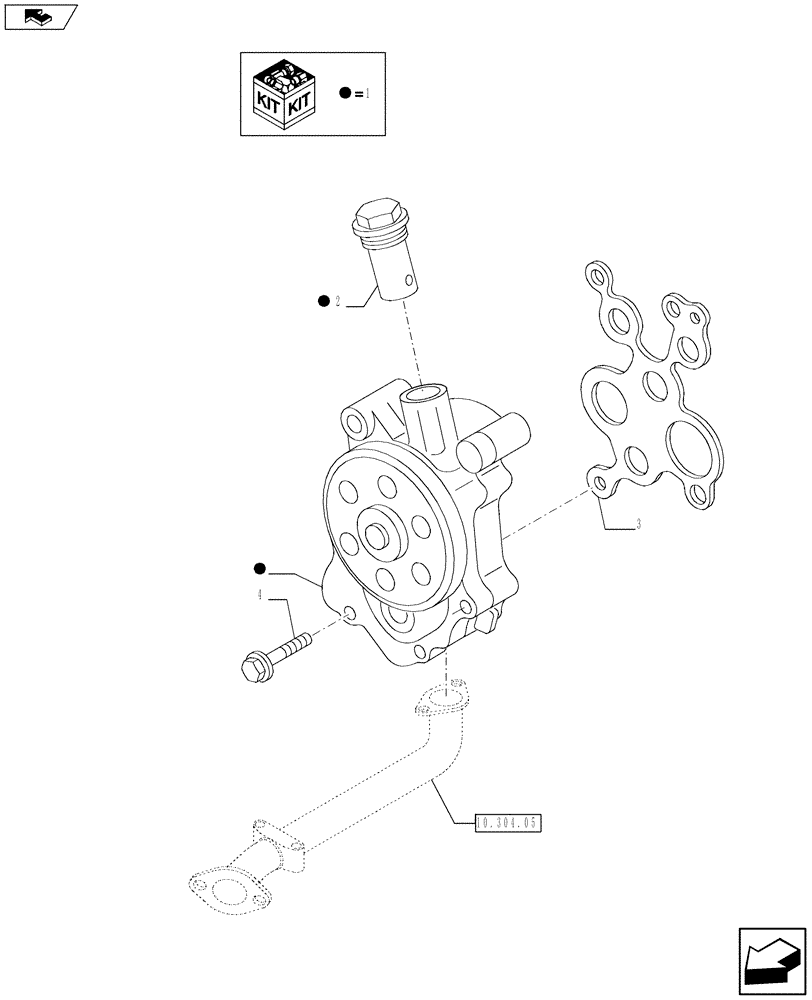 Схема запчастей Case F3AE0684S E914 - (10.304.01 01) - PUMP, ENGINE OIL & RELATED PARTS (10) - ENGINE