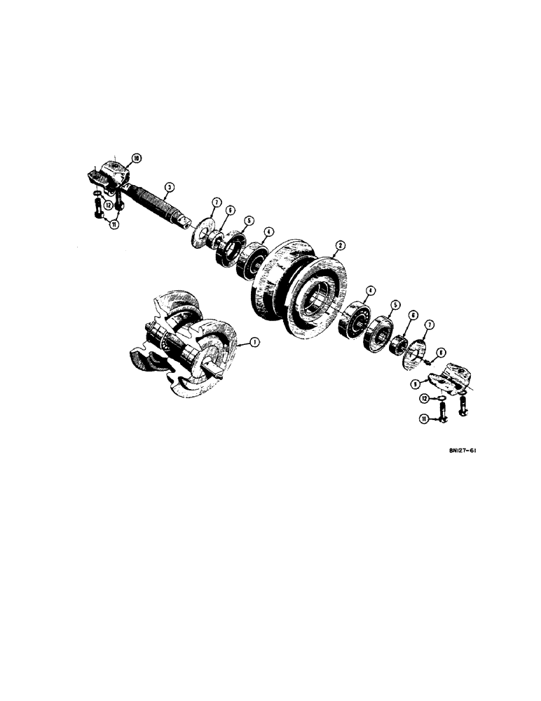 Схема запчастей Case 420B - (155A) - TRACK ROLLER (BACKHOE MODELS) (18) - ATTACHMENT ACCESSORIES