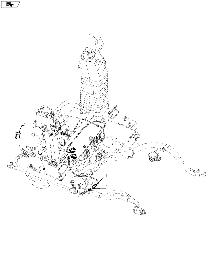 Схема запчастей Case 580SN WT - (55.512.20) - HARNESS - BACKHOE DUAL AUXILLIARY HYDRAULIC, WITH PILOT CONTROLS (55) - ELECTRICAL SYSTEMS