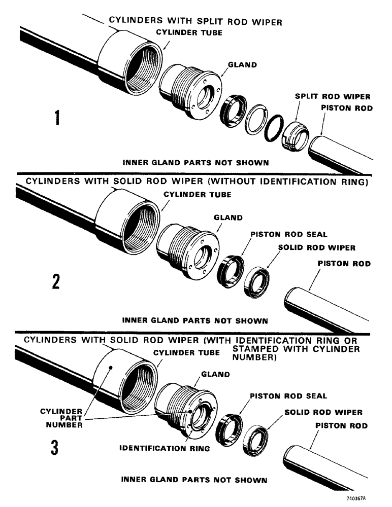 Схема запчастей Case 350 - (222) - CYLINDER IDENTIFICATION (07) - HYDRAULIC SYSTEM