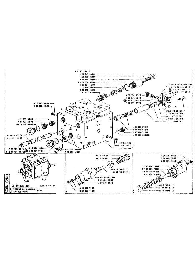 Схема запчастей Case 160CL - (223) - CONTROL VALVE (07) - HYDRAULIC SYSTEM