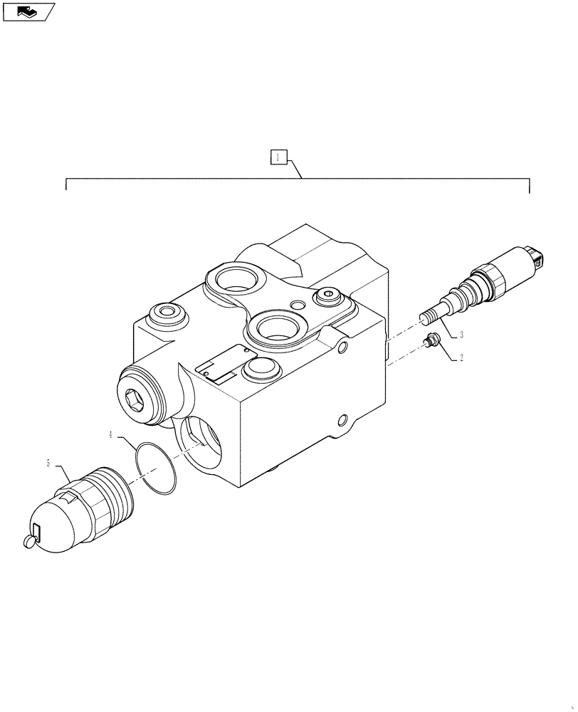 Схема запчастей Case 621F - (35.701.AA[01]) - RIDE CONTROL VALVE ASSEMBLY (35) - HYDRAULIC SYSTEMS