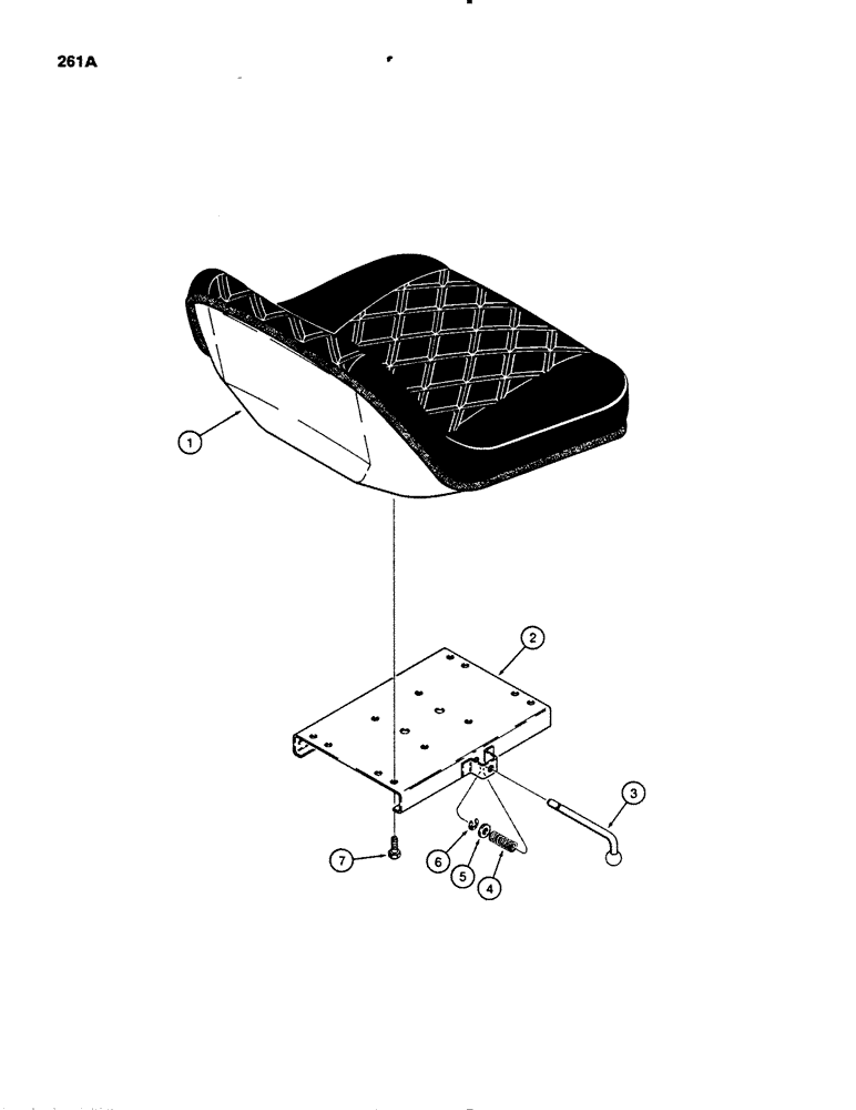 Схема запчастей Case 450B - (261A) - BACKHOE SEAT (18) - ATTACHMENT ACCESSORIES
