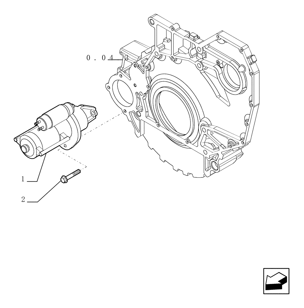 Схема запчастей Case TX842 - (0.36.0[01]) - STARTER MOTOR (55) - ELECTRICAL SYSTEMS