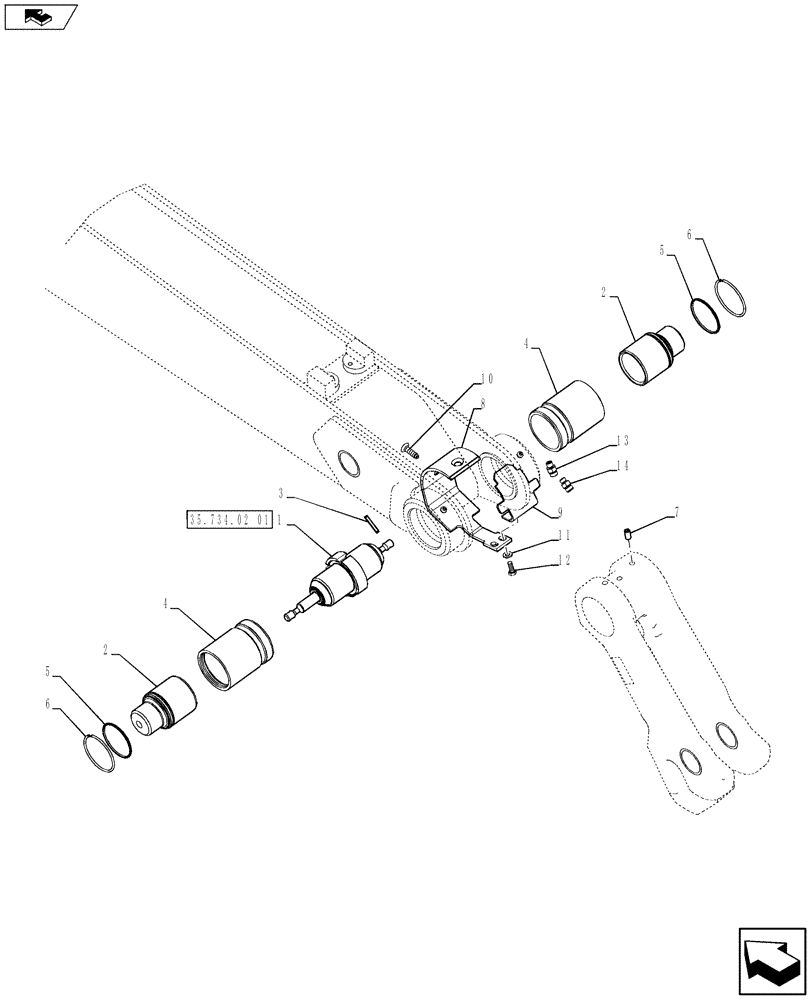 Схема запчастей Case 580SN WT - (84.100.20) - VAR - 442017 - BACKHOE BUCKET, COUPLING, HYDRAULIC (84) - BOOMS, DIPPERS & BUCKETS