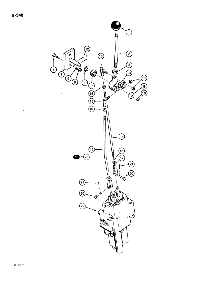 Схема запчастей Case 780C - (9-348) - LOADER CONTROLS - LIFT AND BUCKET SPOOLS (09) - CHASSIS/ATTACHMENTS