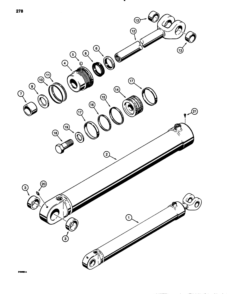 Схема запчастей Case 780B - (278) - G103073 LOADER LIFT CYLINDERS (08) - HYDRAULICS