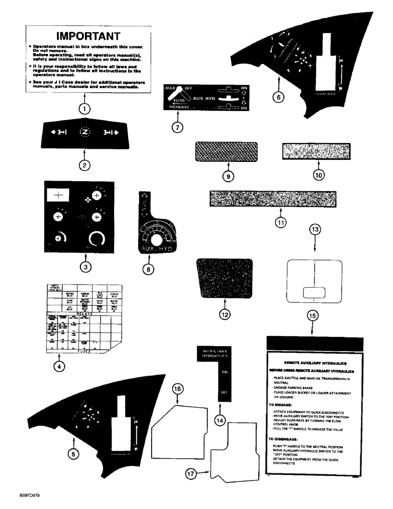 Схема запчастей Case 590L - (9-140) - DECALS (09) - CHASSIS/ATTACHMENTS