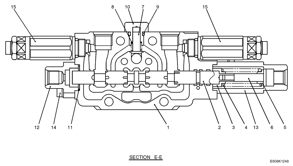 Схема запчастей Case CX27B BTW - (07-014) - VALVE ASSY, CONTROL (ARM) (PM30V00054F1, PM30V00054F2) (35) - HYDRAULIC SYSTEMS