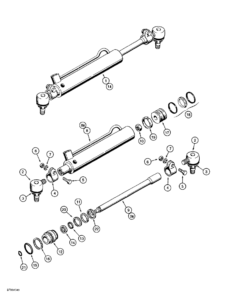 Схема запчастей Case 586E - (5-13A) - STEERING CYLINDERS (05) - STEERING