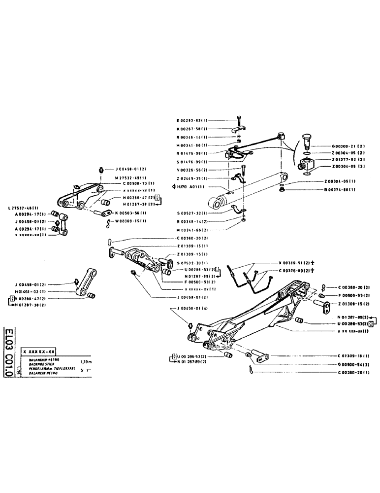 Схема запчастей Case LC80 - (107) - BACKHOE STICK 