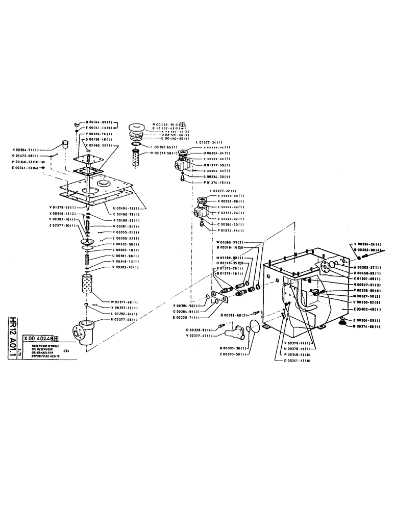 Схема запчастей Case LC80 - (076) - OIL RESERVOIR 