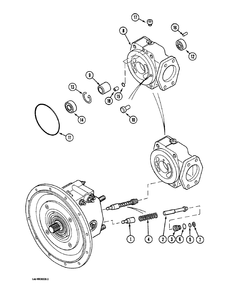 Схема запчастей Case 1088 - (8B-40) - HYDRAULIC CONTROL AND PORT PLATE ASSEMBLY (08) - HYDRAULICS