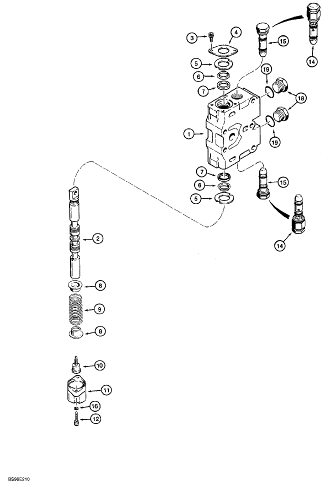 Схема запчастей Case 650G - (8-46) - TILT, ANGLE AND RIPPER SECTIONS (08) - HYDRAULICS