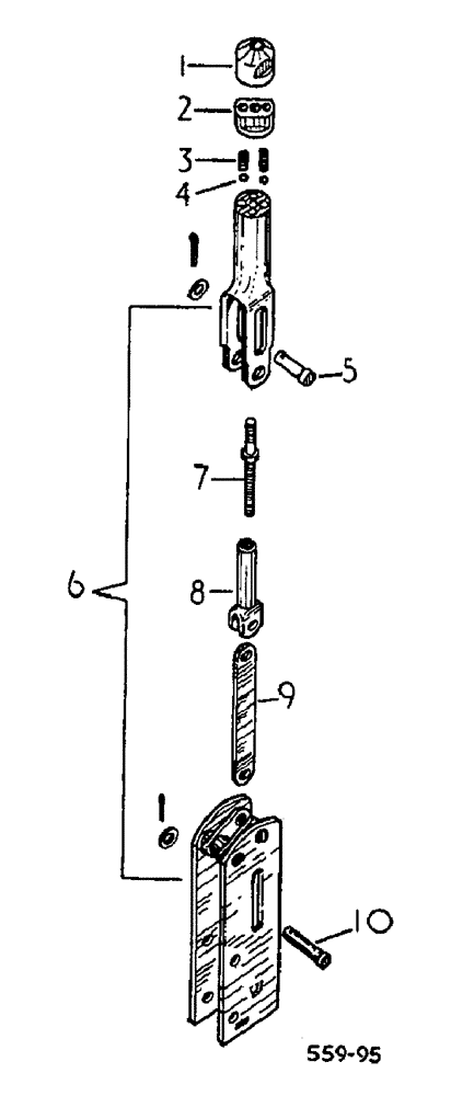 Схема запчастей Case 3400 - (002) - HAND BRAKE LEVER ASSEMBLY (33) - BRAKES & CONTROLS