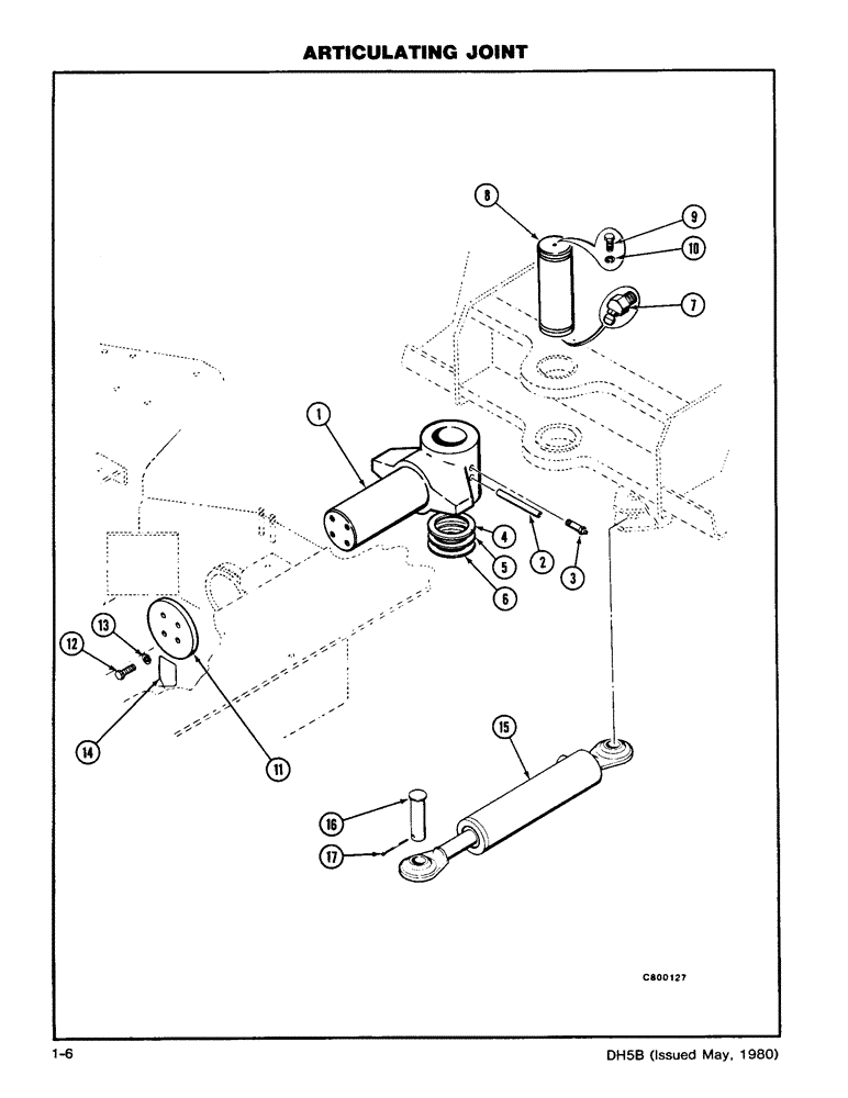 Схема запчастей Case DH5 - (1-06) - ARTICULATING JOINT (39) - FRAMES AND BALLASTING