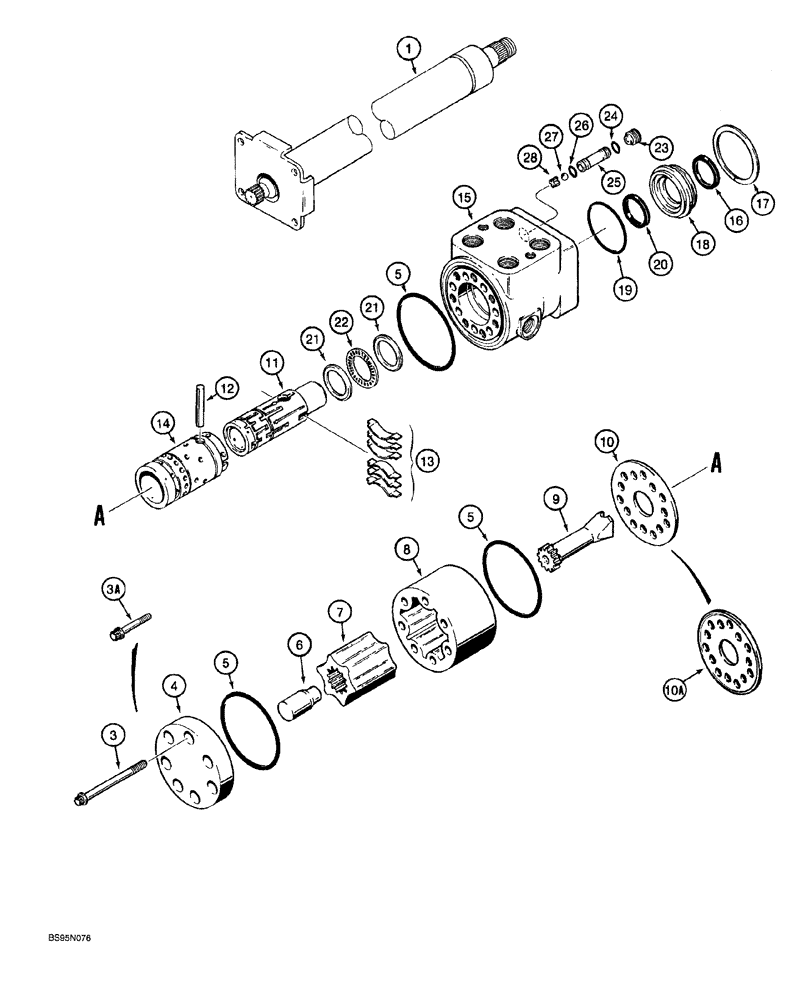 Схема запчастей Case 760 - (05-030) - STEERING CONTROL VALVE ASSEMBLY - H672219 (41) - STEERING