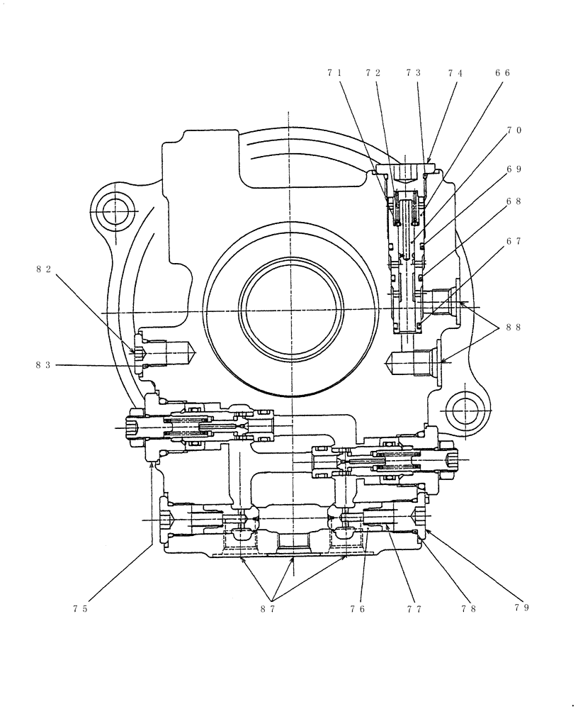 Схема запчастей Case CX31B - (HC300-01[1]) - SLEW MOTOR (35) - HYDRAULIC SYSTEMS