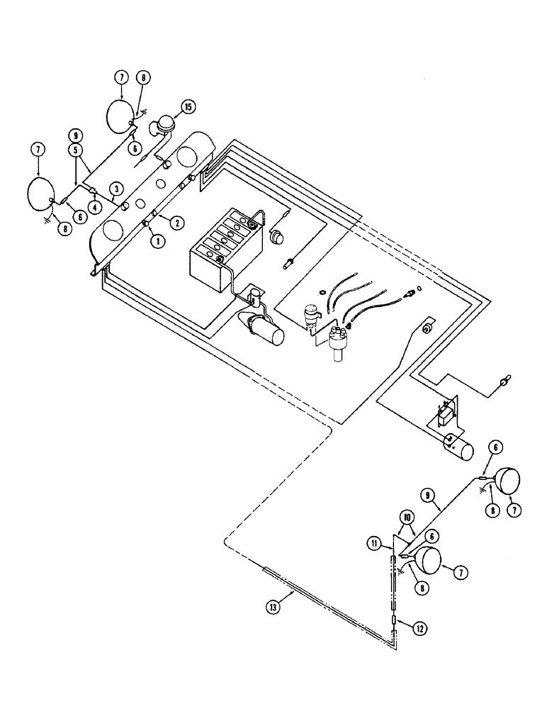 Схема запчастей Case W5 - (048) - LIGHTING AND ACCESSORY WIRING (04) - ELECTRICAL SYSTEMS