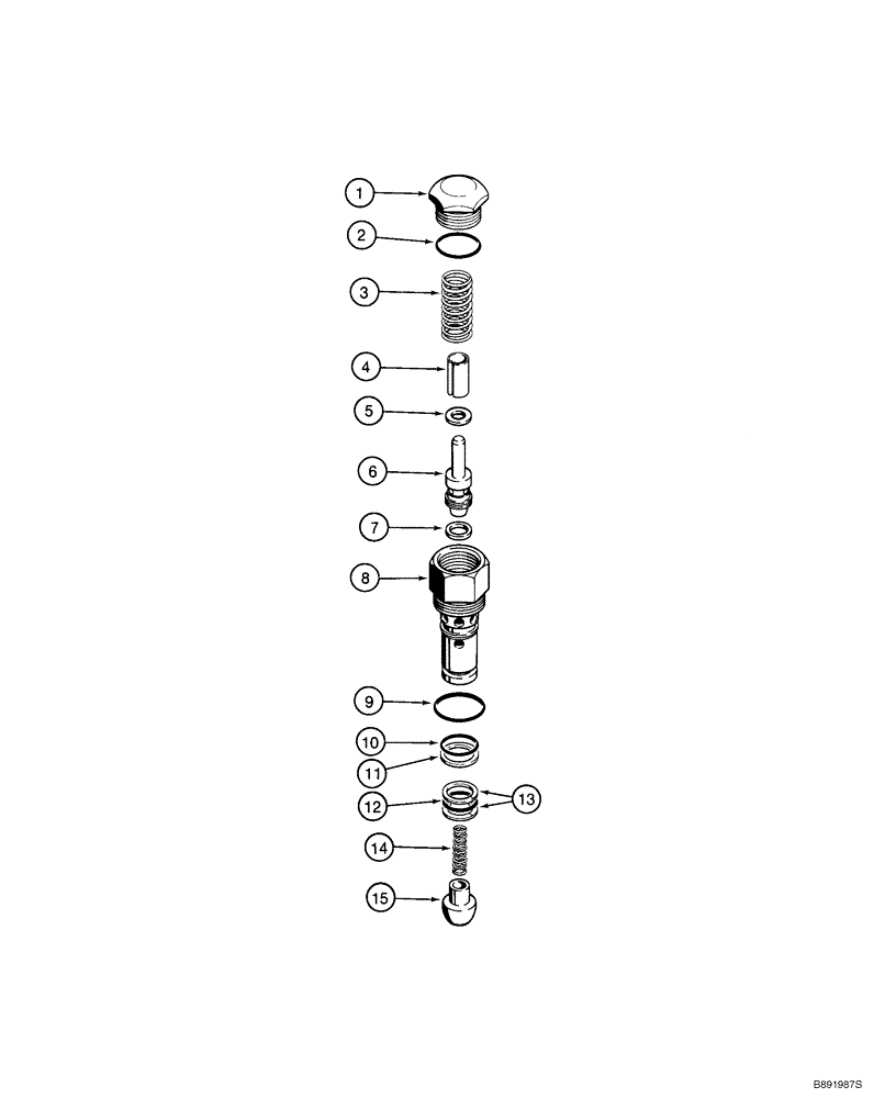 Схема запчастей Case 550H-IND - (08-22) - VALVE ASSY, RELIEF (08) - HYDRAULICS