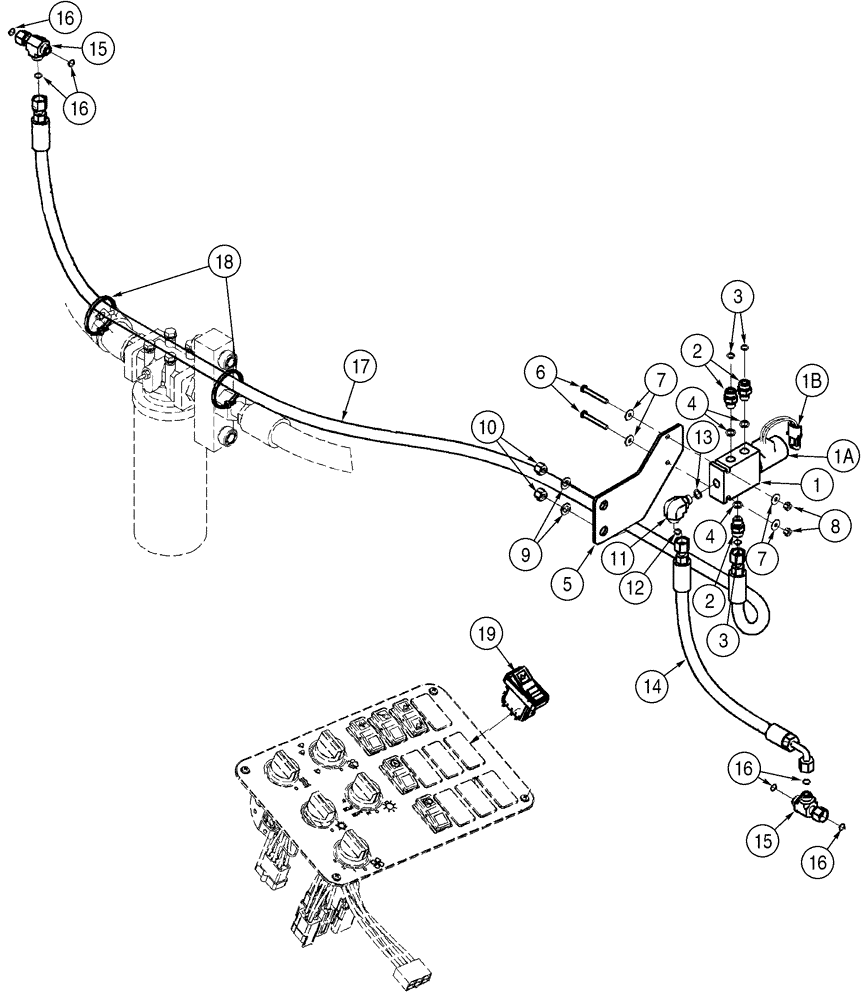 Схема запчастей Case 521D - (08-11) - HYDRAULICS - COUPLER LOCKING (08) - HYDRAULICS