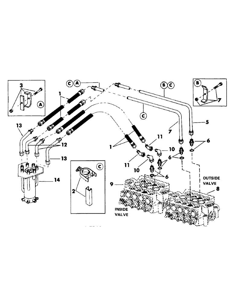 Схема запчастей Case 50 - (105) - UPPER TRACK DRIVE MOTOR HYDRAULICS (35) - HYDRAULIC SYSTEMS