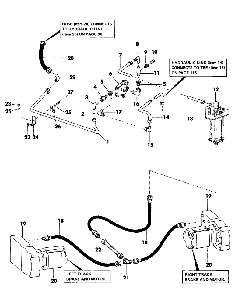 Схема запчастей Case 35EC - (073) - TRACK BRAKE HYDRAULICS (07) - HYDRAULIC SYSTEM