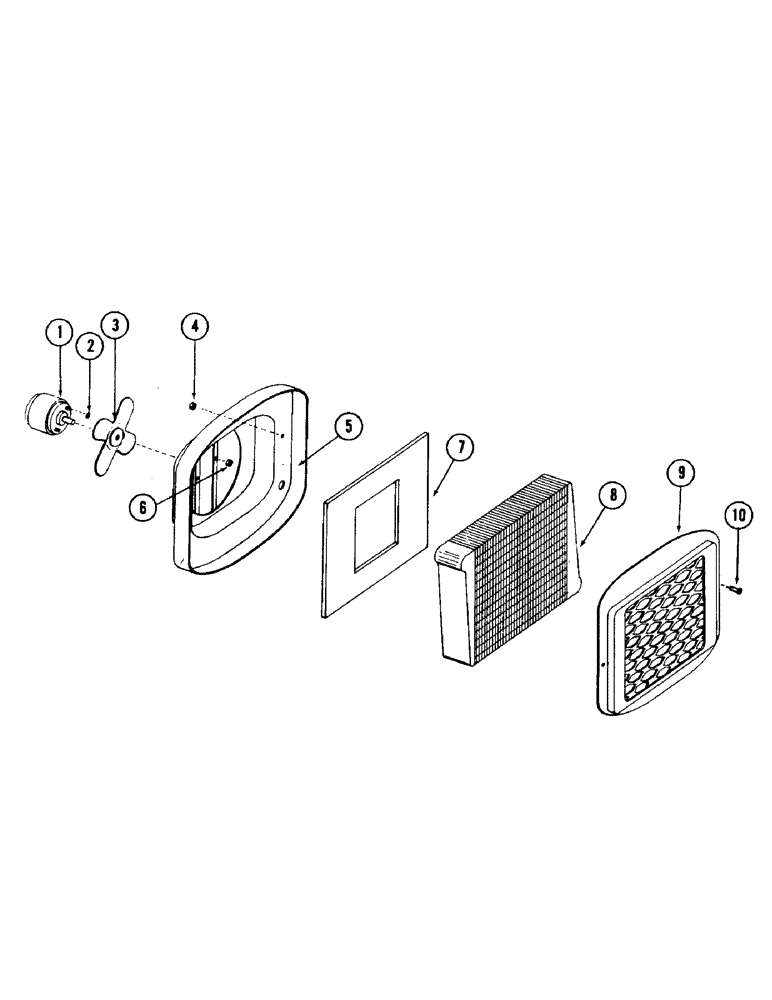 Схема запчастей Case 40 - (302) - HEATER, (USED ON UNITS WITH PIN 6270716 THRU 6270854) (50) - CAB CLIMATE CONTROL