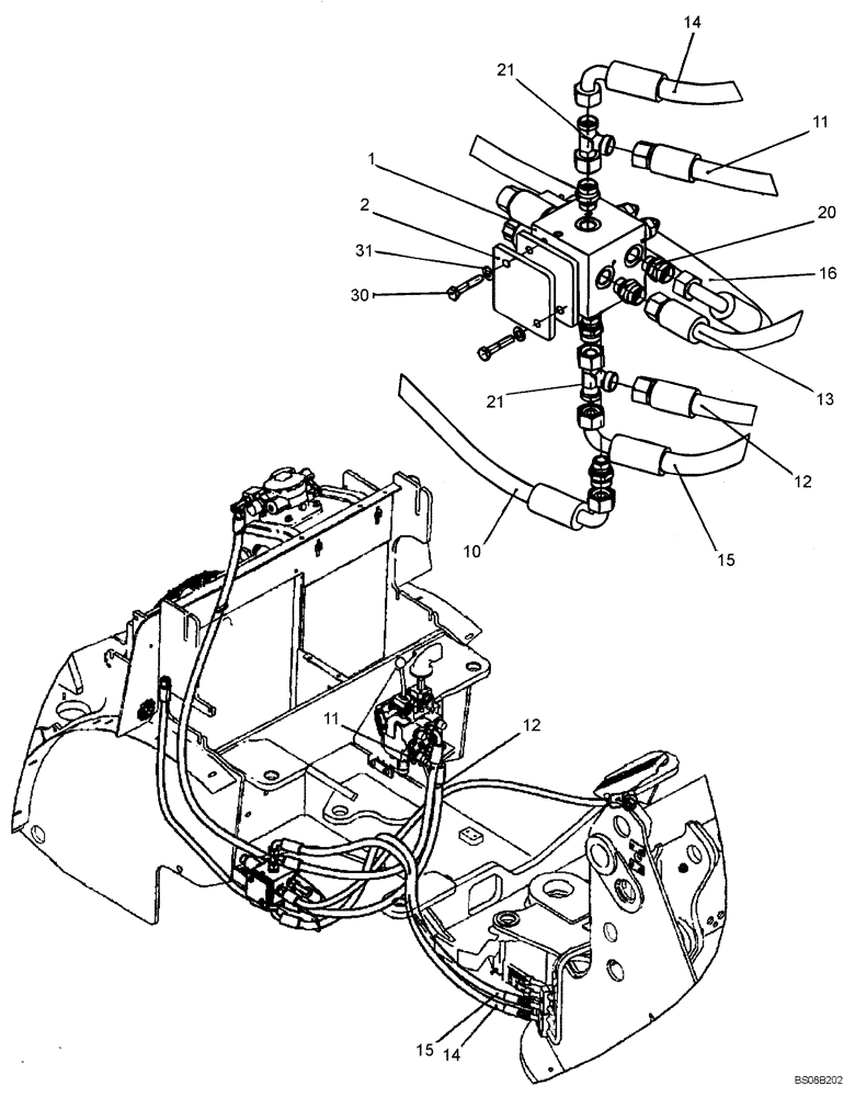 Схема запчастей Case 121E - (50.002[6559475000]) - RETURN TO DIG HYDRAULIC SYSTEM (35) - HYDRAULIC SYSTEMS