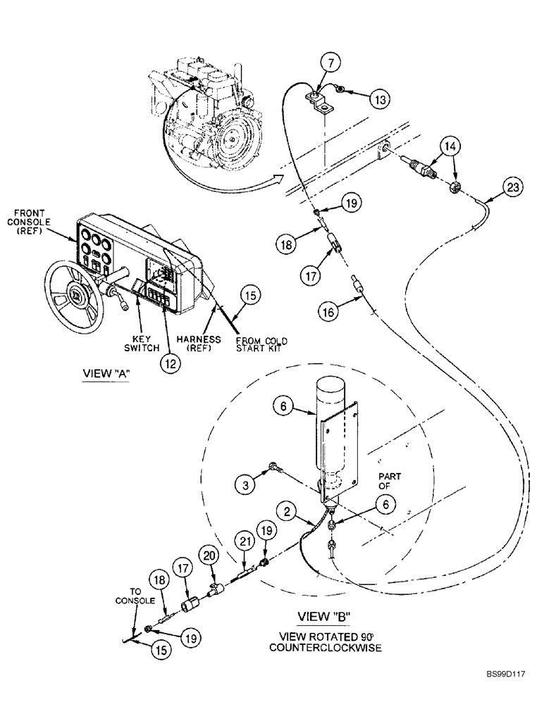 Схема запчастей Case 686GXR - (4-20) - COLD START (04) - ELECTRICAL SYSTEMS