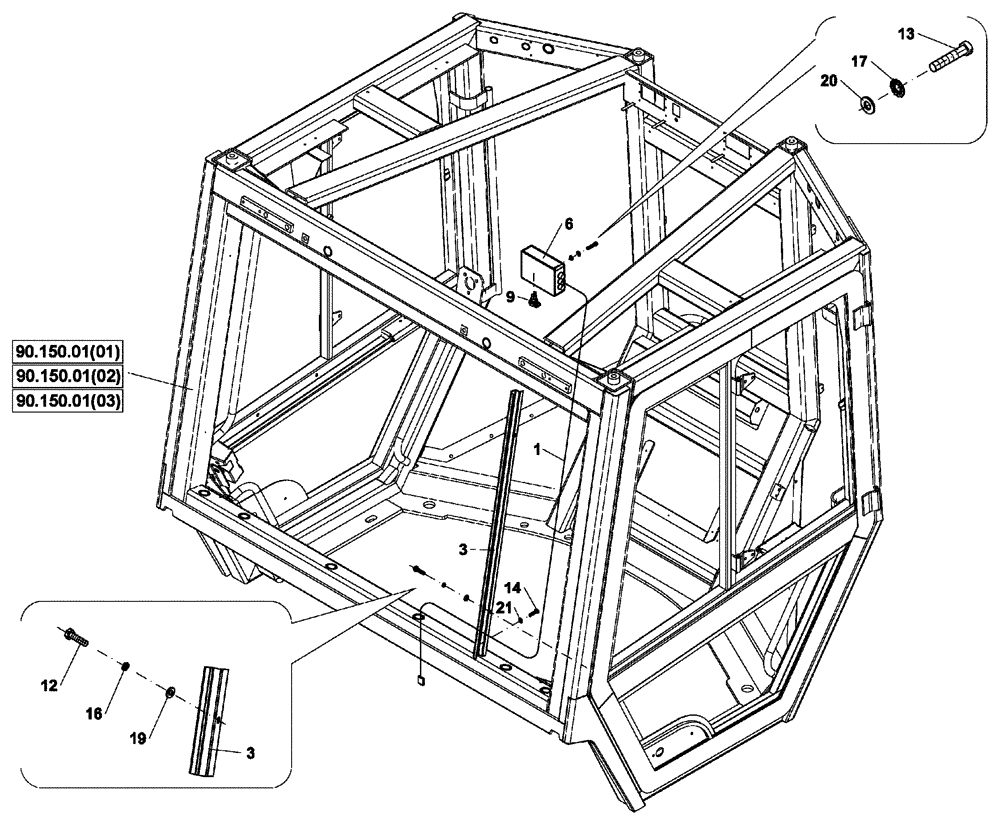 Схема запчастей Case DV210 - (55.510.02) - WIRING - CANOPY (GROUP 411-ND138131) (55) - ELECTRICAL SYSTEMS