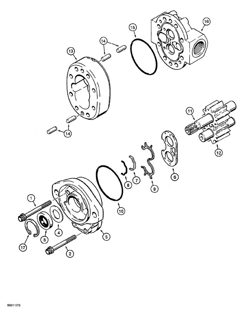 Схема запчастей Case 850G - (8-10) - EQUIPMENT PUMP ASSEMBLY (07) - HYDRAULIC SYSTEM