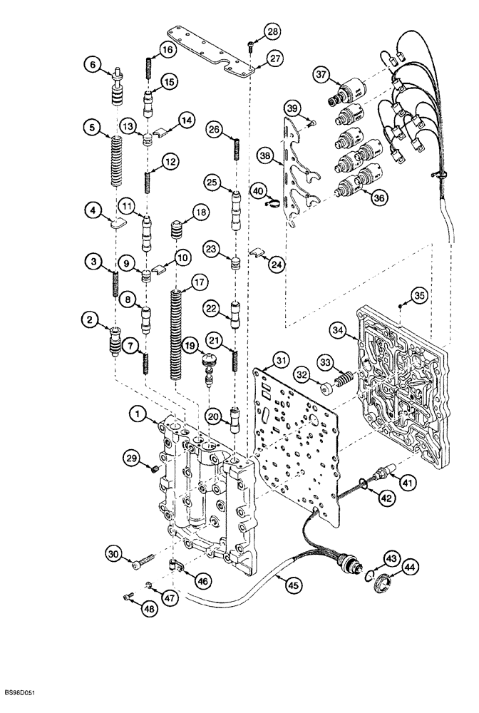 Схема запчастей Case 580SL - (6-114) - CLARK POWERSHIFT TRANSMISSION ASSEMBLY, CONTROL VALVE ASSEMBLY (06) - POWER TRAIN