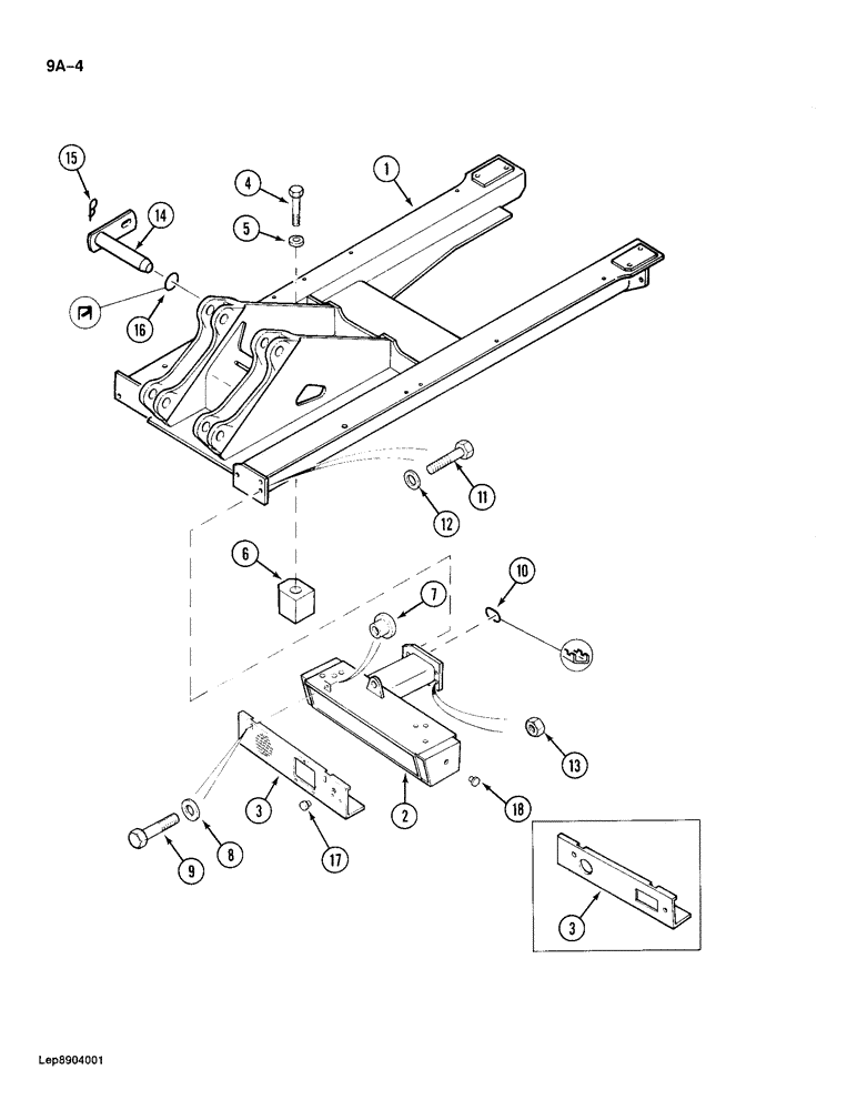 Схема запчастей Case 688 - (9A-4) - TURNTABLE (09) - CHASSIS