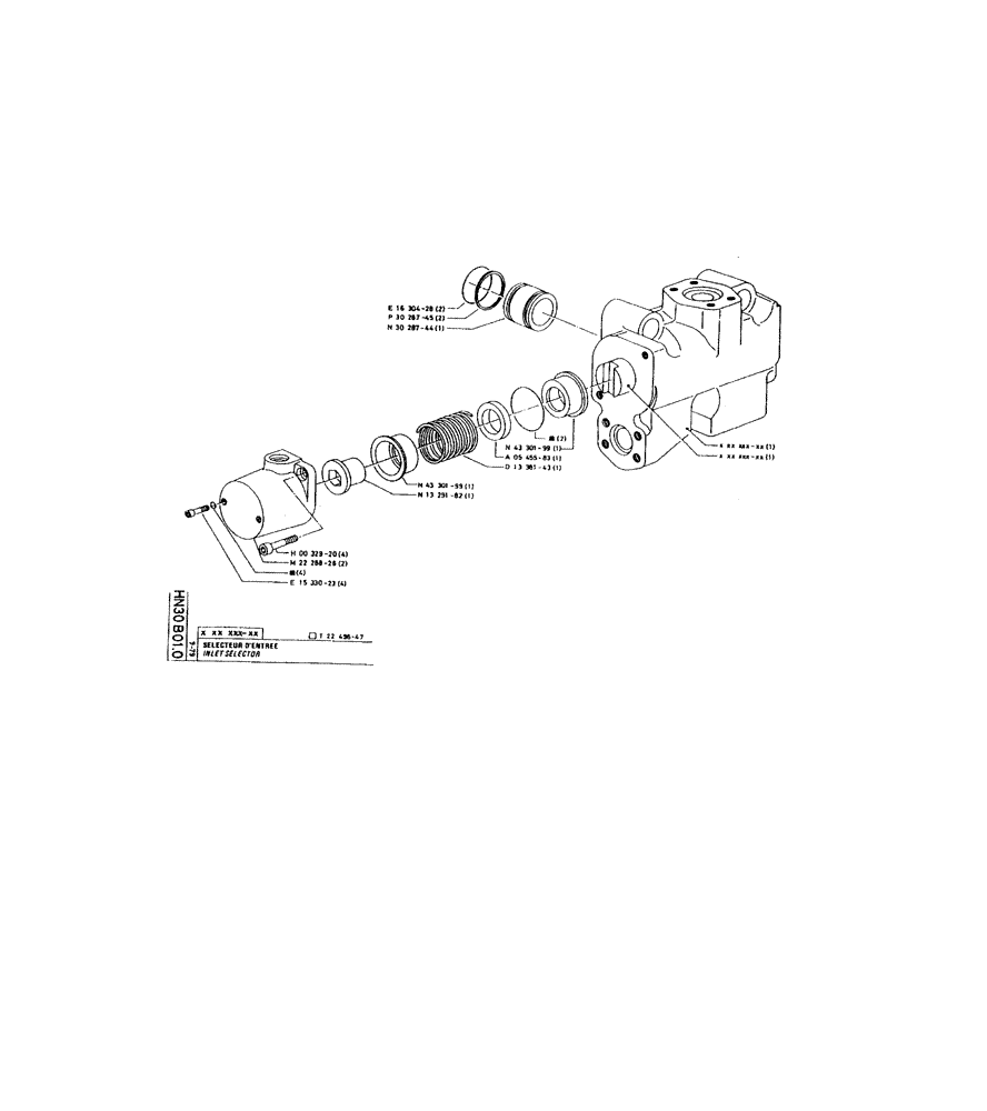 Схема запчастей Case 220 - (213) - INLET SELECTOR (07) - HYDRAULIC SYSTEM