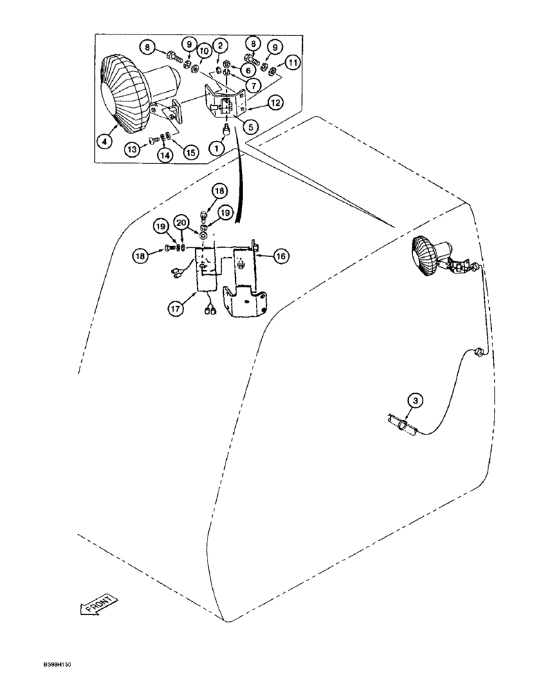 Схема запчастей Case 9060B - (4-24) - CAB FAN AND MOUNTING, P.I.N. EAC0601026 THRU EAC0601039 (04) - ELECTRICAL SYSTEMS