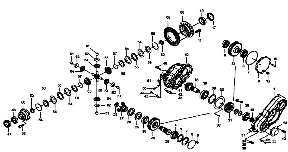 Схема запчастей Case 330B - (30A00000700[001]) - DIFFERENTIAL, FRONT AXLE, OPTIONAL (P.I.N. HHD0330BN7PG57000 AND AFTER) (84224463) (11) - AXLES/WHEELS