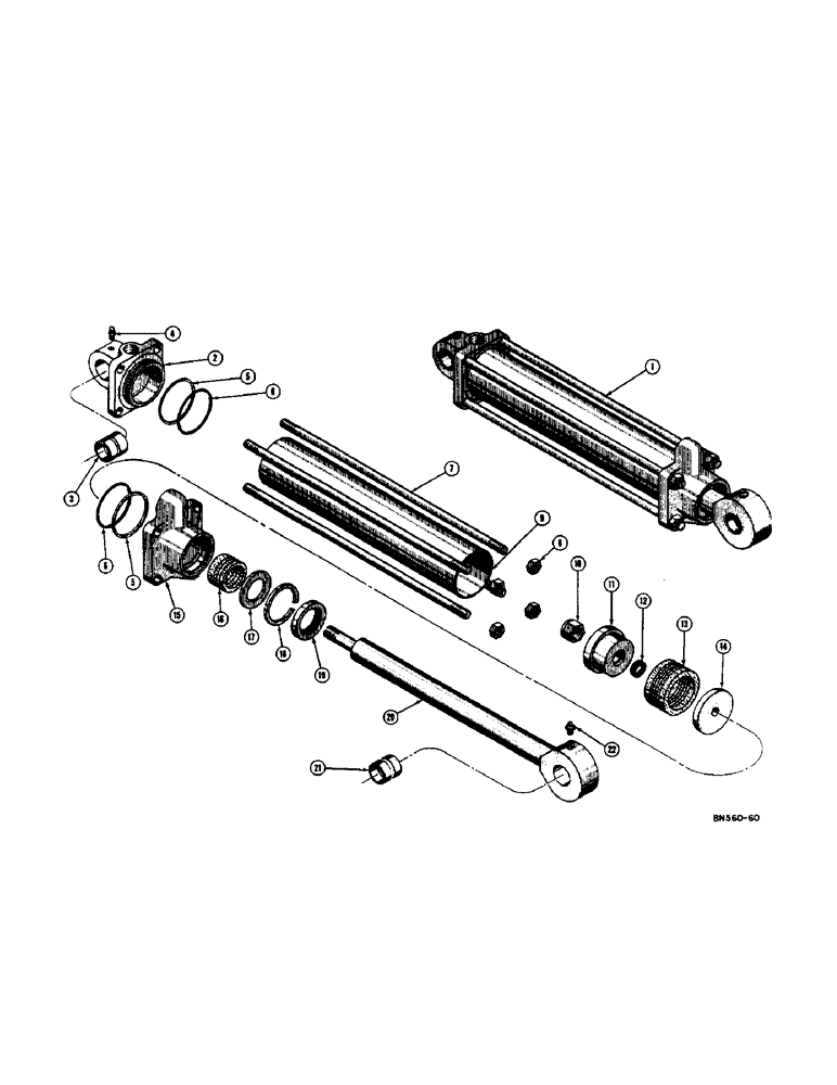 Схема запчастей Case 420B - (179A[1]) - D27489 HYDRAULIC CROWD CYLINDER (07) - HYDRAULIC SYSTEM