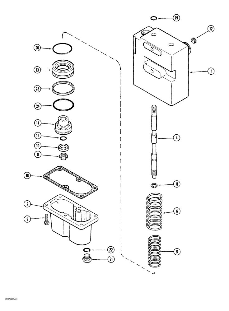 Схема запчастей Case 550G - (7-08) - 1272218C1 BRAKE VALVE (07) - HYDRAULIC SYSTEM