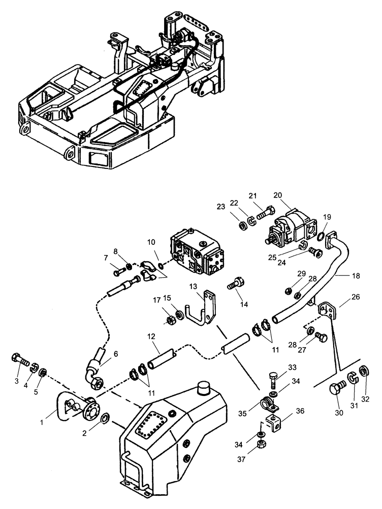 Схема запчастей Case 325 - (3.413/1[05A]) - POWER STEERING - HYDRAULIC SYSTEM (325 EU / PIN 455275 AND AFTER) (325 NA / PIN HHD000108 AND AFTER) (09) - Implement / Hydraulics / Frame / Brakes