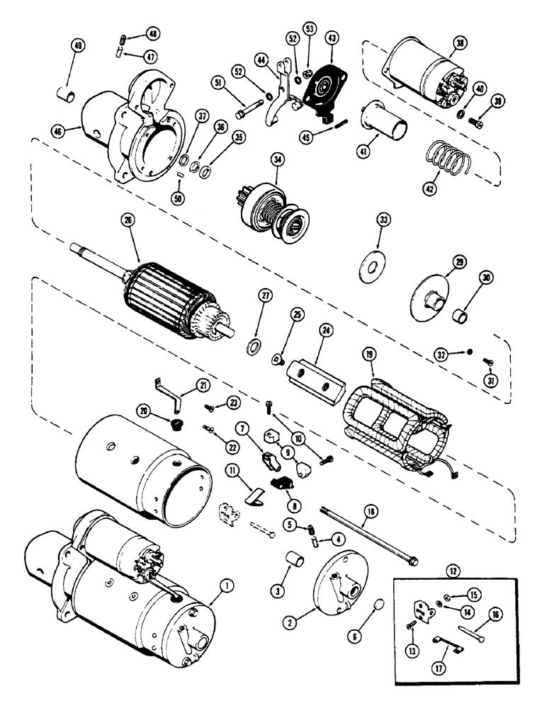 Схема запчастей Case 530CK - (065A) - A36582 STARTER, (188) DIESEL ENGINE (55) - ELECTRICAL SYSTEMS