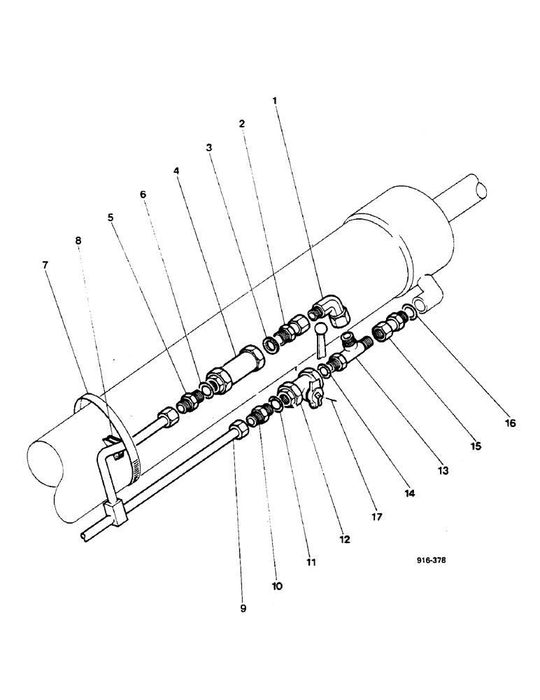 Схема запчастей Case 580F - (14) - BACKHOE - SAFETY VALVE - DIPPER CYLINDER 