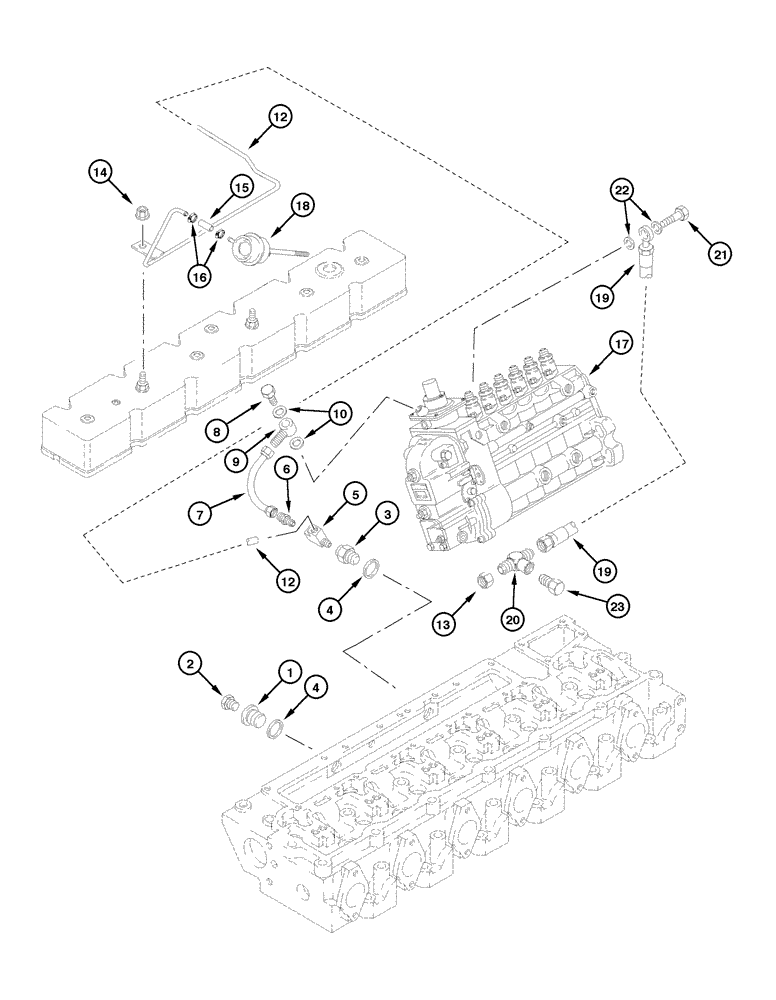 Схема запчастей Case 885 - (03-12[01]) - ANEROIDE AND WASTEGATE SYSTEM (03) - FUEL SYSTEM