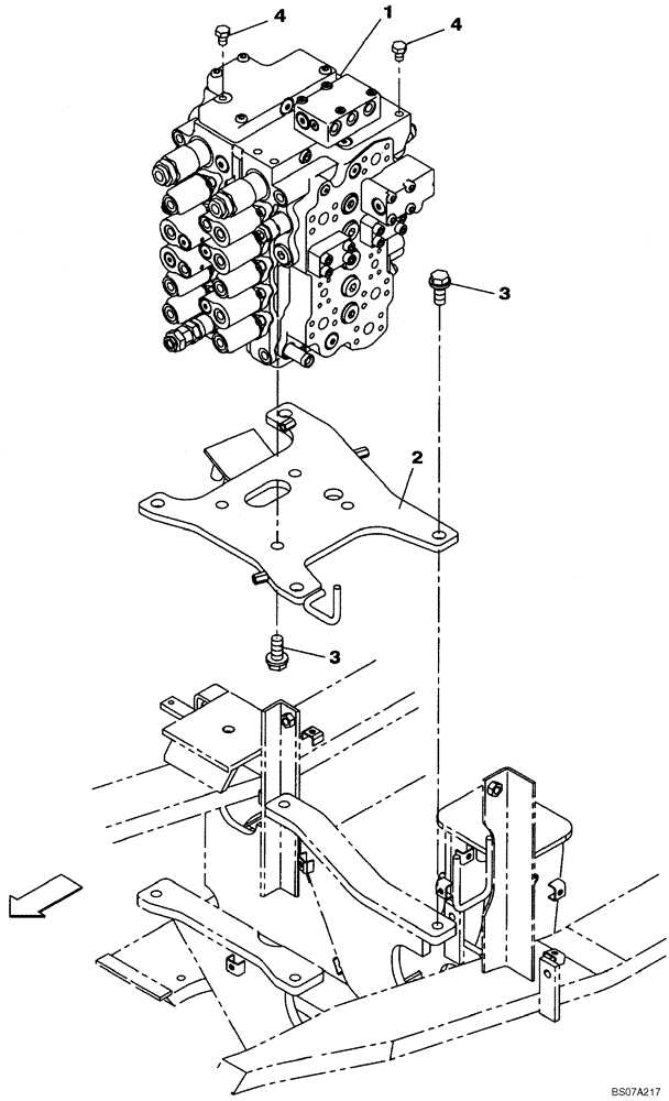 Схема запчастей Case CX160B - (08-55) - KLJ10580 CONTROL VALVE - SUPPORT (08) - HYDRAULICS