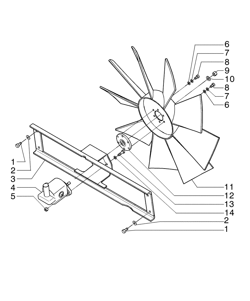 Схема запчастей Case 885B AWD - (02-37[01]) - FAN DRIVE (02) - ENGINE