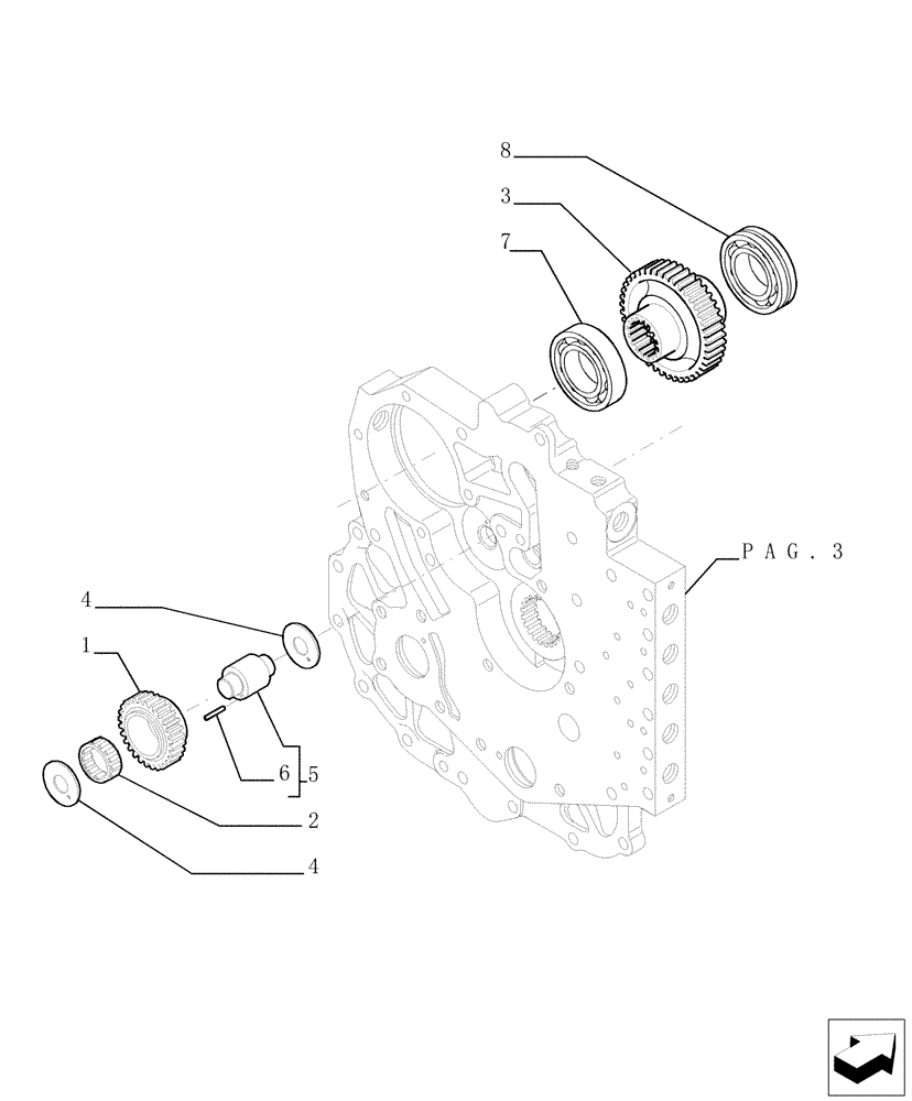 Схема запчастей Case TX945 - (1.28.A[06]) - TRANSMISSION - COMPONENTS (21) - TRANSMISSION