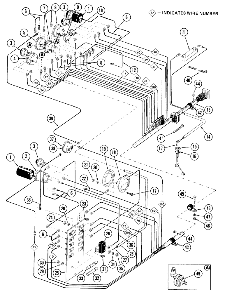 Схема запчастей Case 980 - (050) - CAB ELECTRICAL SYSTEM (06) - ELECTRICAL SYSTEMS