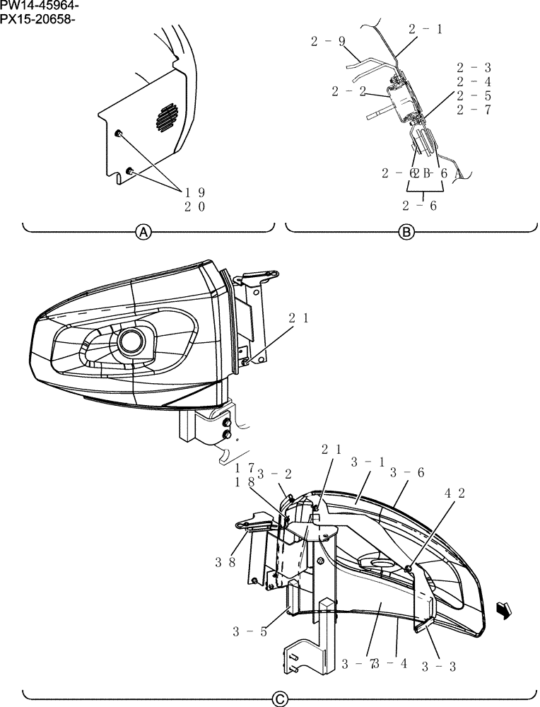 Схема запчастей Case CX31B - (240-01[2]) - GUARD INSTAL (CANOPY) (00) - GENERAL & PICTORIAL INDEX